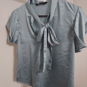 Zara Blouse | Size S | Collar Bowtie